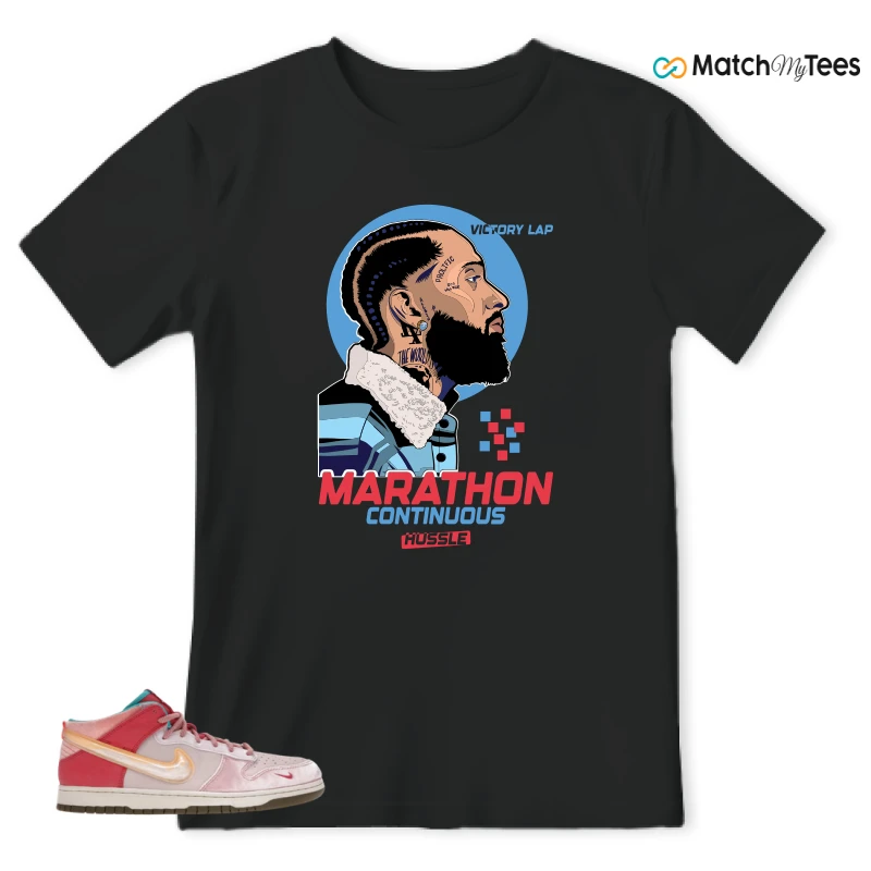 NIKE DUNK MID SOCIAL STATUS FREE LUNCH STRAWBERRY MILK SNEAKER Matching Tees t-shirt