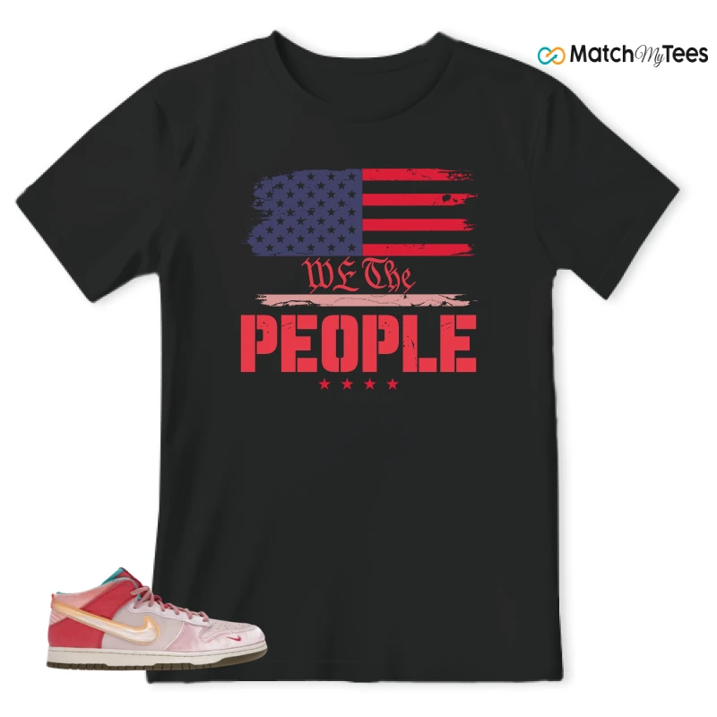 NIKE DUNK MID SOCIAL STATUS FREE LUNCH STRAWBERRY MILK SNEAKER Matching Tees t-shirt