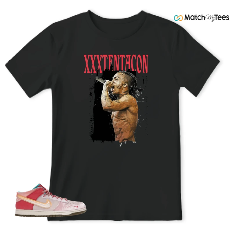 NIKE DUNK MID SOCIAL STATUS FREE LUNCH STRAWBERRY MILK SNEAKER Matching Tees t-shirt