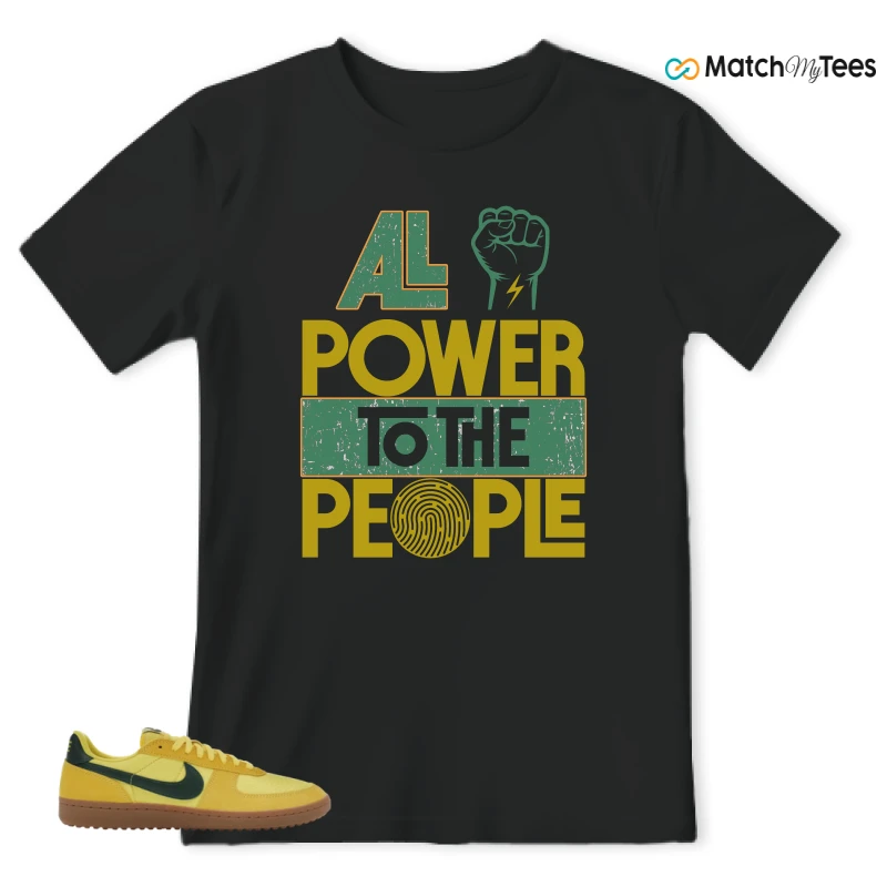NIKE FIELD GENERAL 82 CHROME YELLOW FIR SNEAKER Matching Tees t-shirt