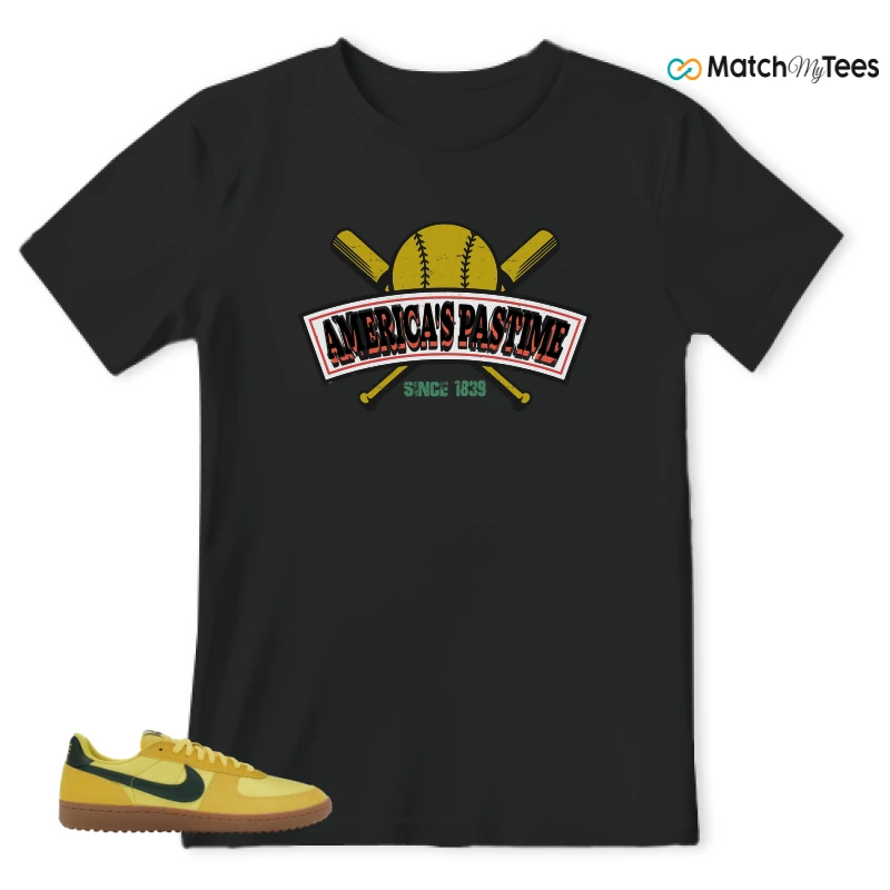 NIKE FIELD GENERAL 82 CHROME YELLOW FIR SNEAKER Matching Tees t-shirt