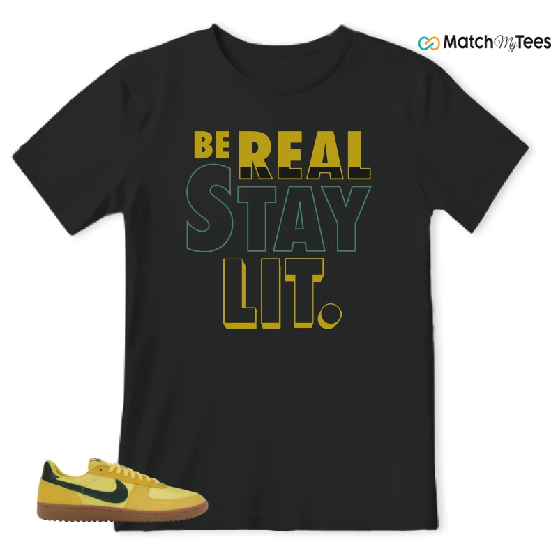 NIKE FIELD GENERAL 82 CHROME YELLOW FIR SNEAKER Matching Tees t-shirt