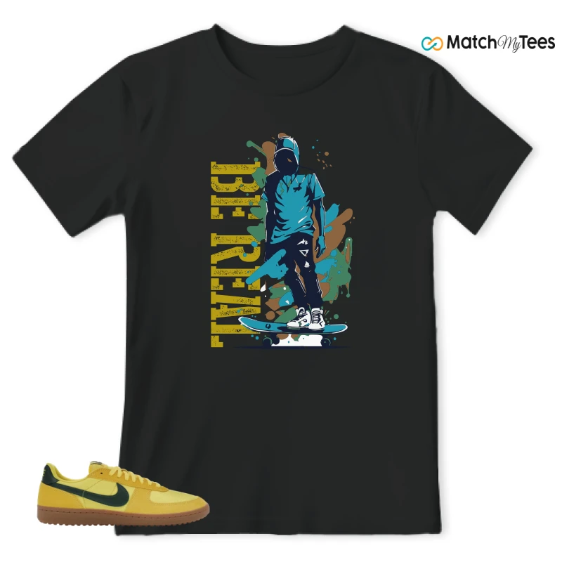 NIKE FIELD GENERAL 82 CHROME YELLOW FIR SNEAKER Matching Tees t-shirt