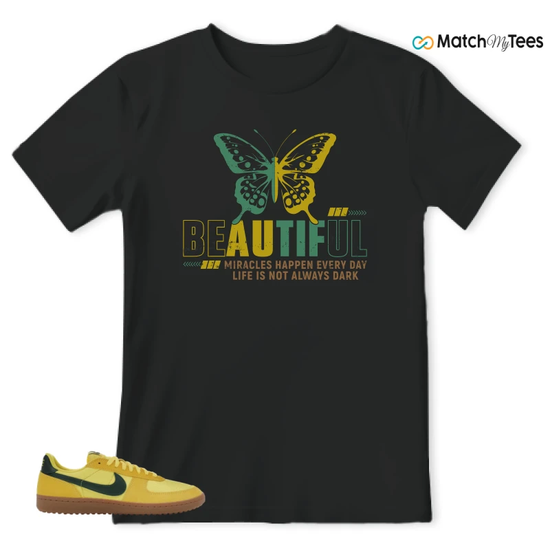 NIKE FIELD GENERAL 82 CHROME YELLOW FIR SNEAKER Matching Tees t-shirt