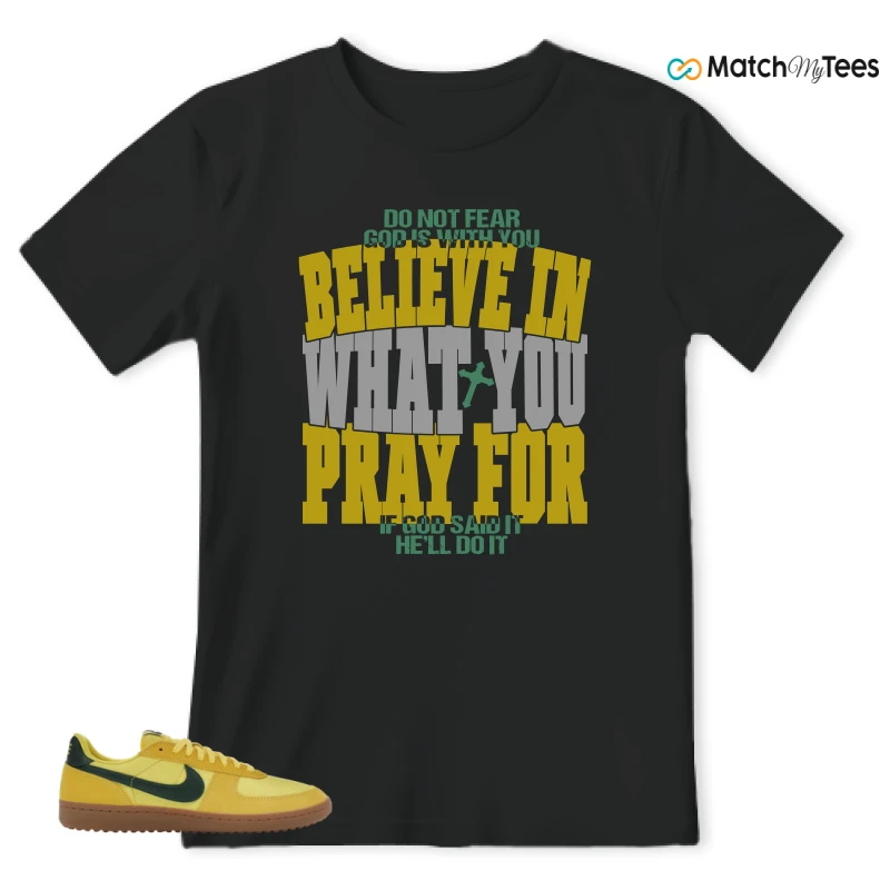 NIKE FIELD GENERAL 82 CHROME YELLOW FIR SNEAKER Matching Tees t-shirt