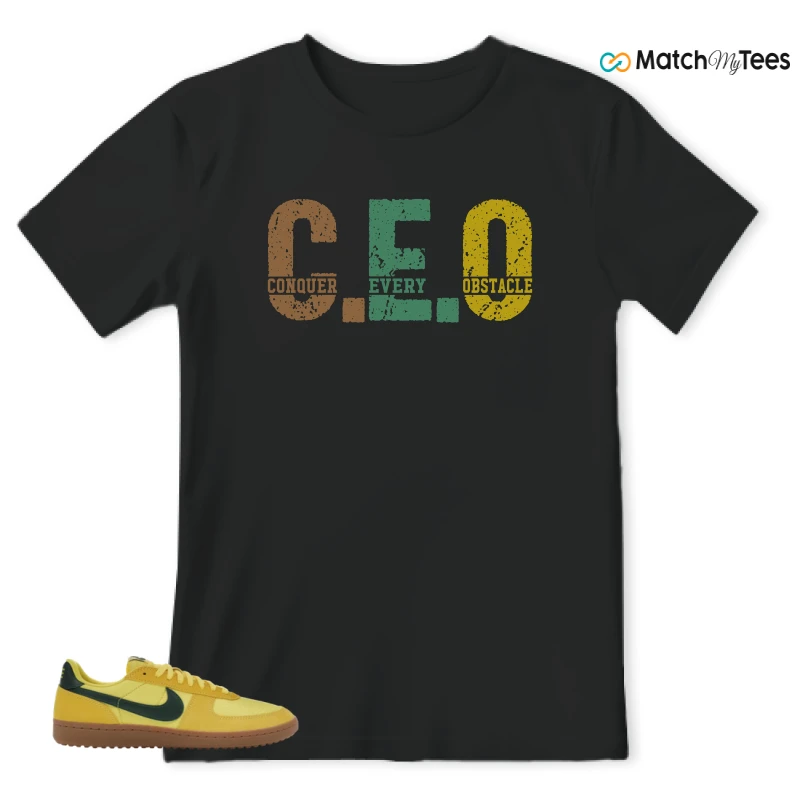 NIKE FIELD GENERAL 82 CHROME YELLOW FIR SNEAKER Matching Tees t-shirt