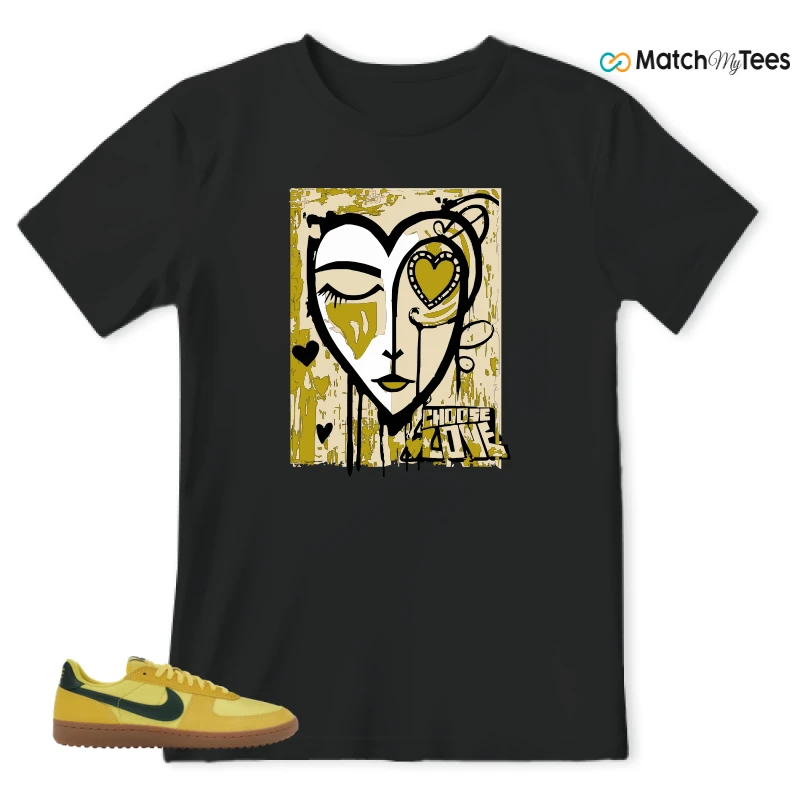 NIKE FIELD GENERAL 82 CHROME YELLOW FIR SNEAKER Matching Tees t-shirt