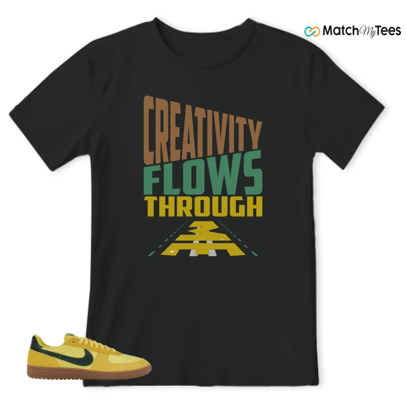 NIKE FIELD GENERAL 82 CHROME YELLOW FIR SNEAKER Matching Tees t-shirt