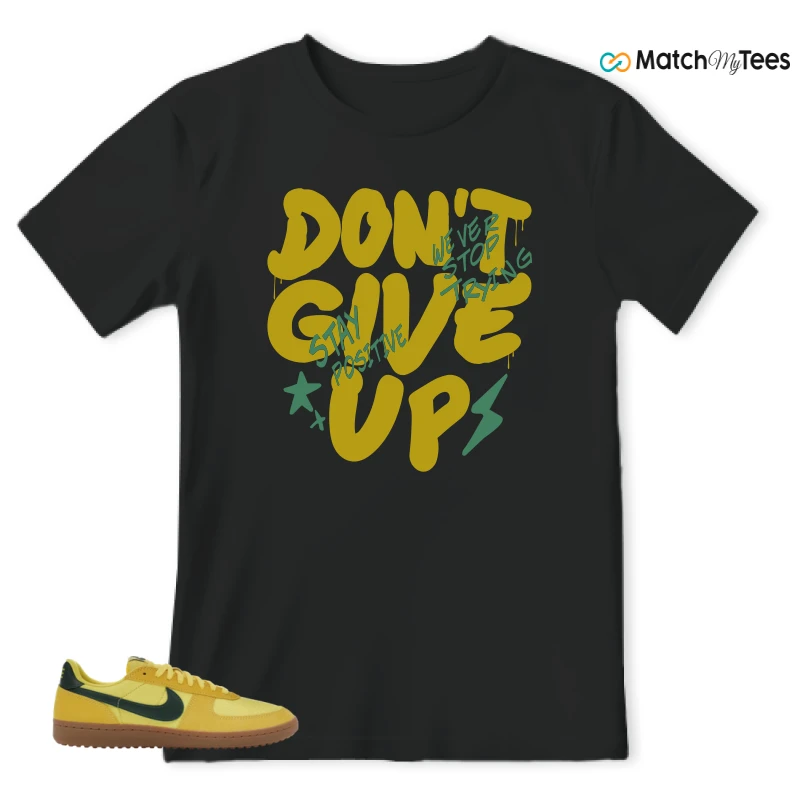 NIKE FIELD GENERAL 82 CHROME YELLOW FIR SNEAKER Matching Tees t-shirt