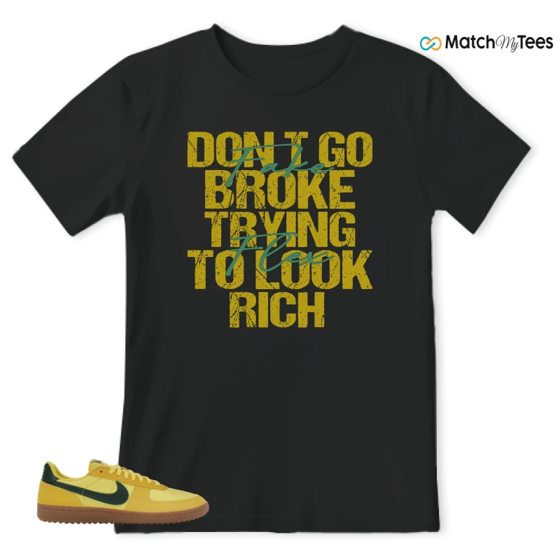 NIKE FIELD GENERAL 82 CHROME YELLOW FIR SNEAKER Matching Tees t-shirt