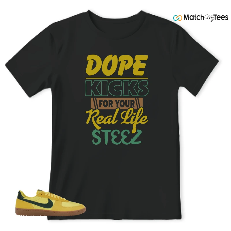 NIKE FIELD GENERAL 82 CHROME YELLOW FIR SNEAKER Matching Tees t-shirt