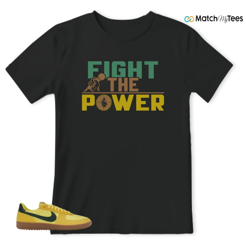 NIKE FIELD GENERAL 82 CHROME YELLOW FIR SNEAKER Matching Tees t-shirt