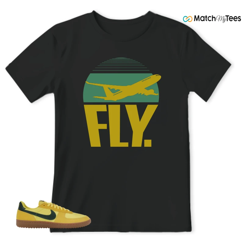 NIKE FIELD GENERAL 82 CHROME YELLOW FIR SNEAKER Matching Tees t-shirt