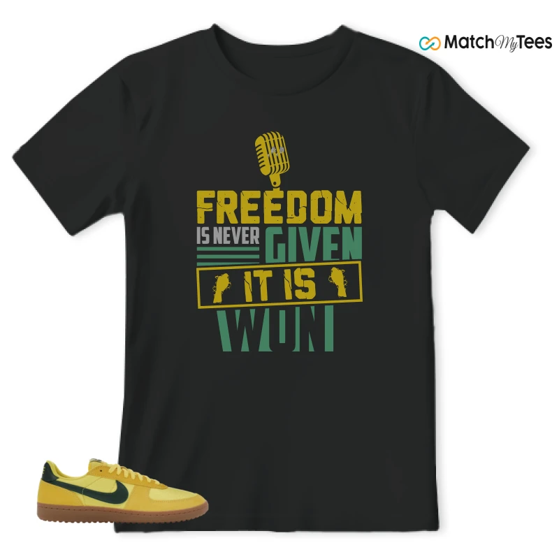 NIKE FIELD GENERAL 82 CHROME YELLOW FIR SNEAKER Matching Tees t-shirt