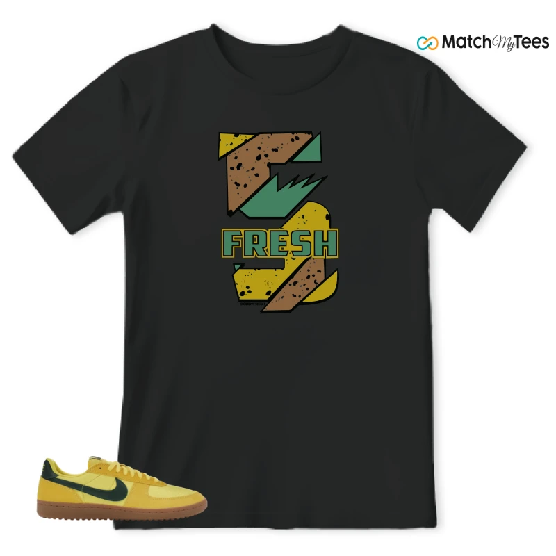 NIKE FIELD GENERAL 82 CHROME YELLOW FIR SNEAKER Matching Tees t-shirt