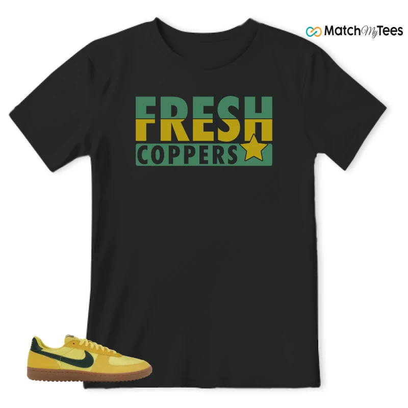 NIKE FIELD GENERAL 82 CHROME YELLOW FIR SNEAKER Matching Tees t-shirt