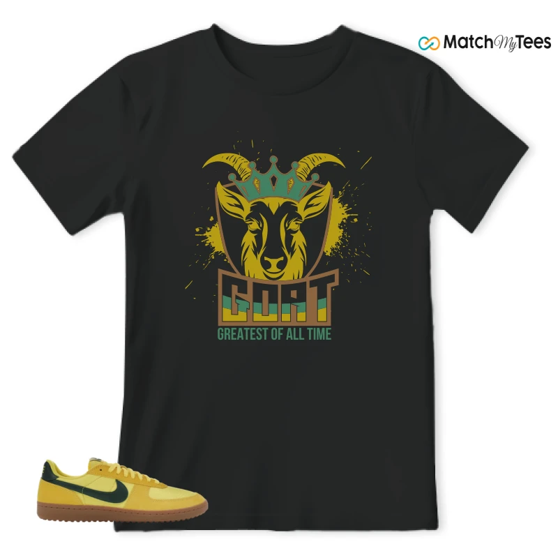 NIKE FIELD GENERAL 82 CHROME YELLOW FIR SNEAKER Matching Tees t-shirt