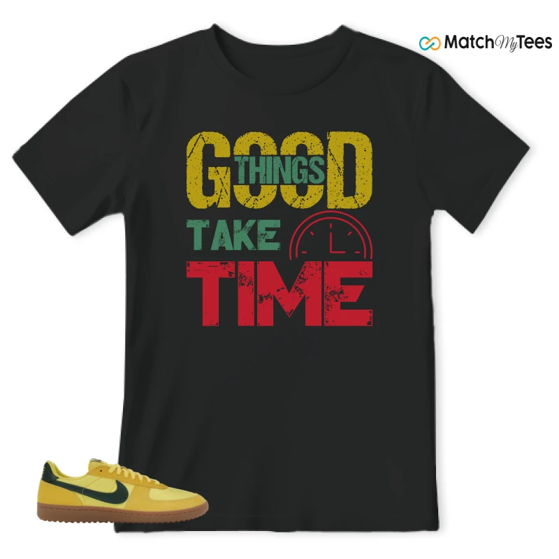 NIKE FIELD GENERAL 82 CHROME YELLOW FIR SNEAKER Matching Tees t-shirt