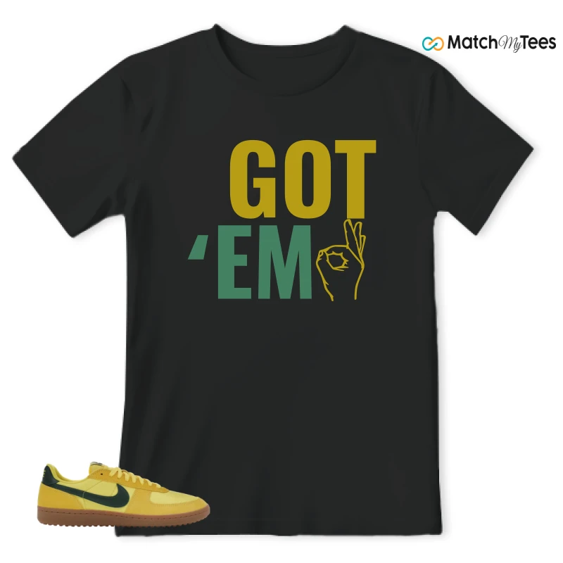 NIKE FIELD GENERAL 82 CHROME YELLOW FIR SNEAKER Matching Tees t-shirt