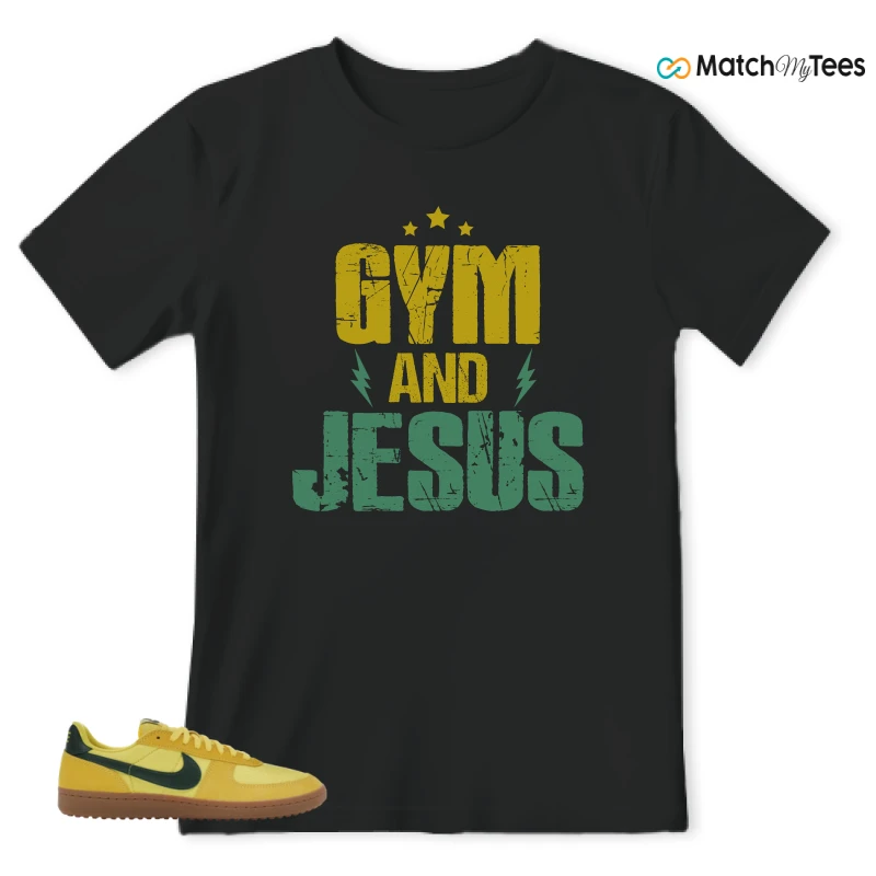 NIKE FIELD GENERAL 82 CHROME YELLOW FIR SNEAKER Matching Tees t-shirt