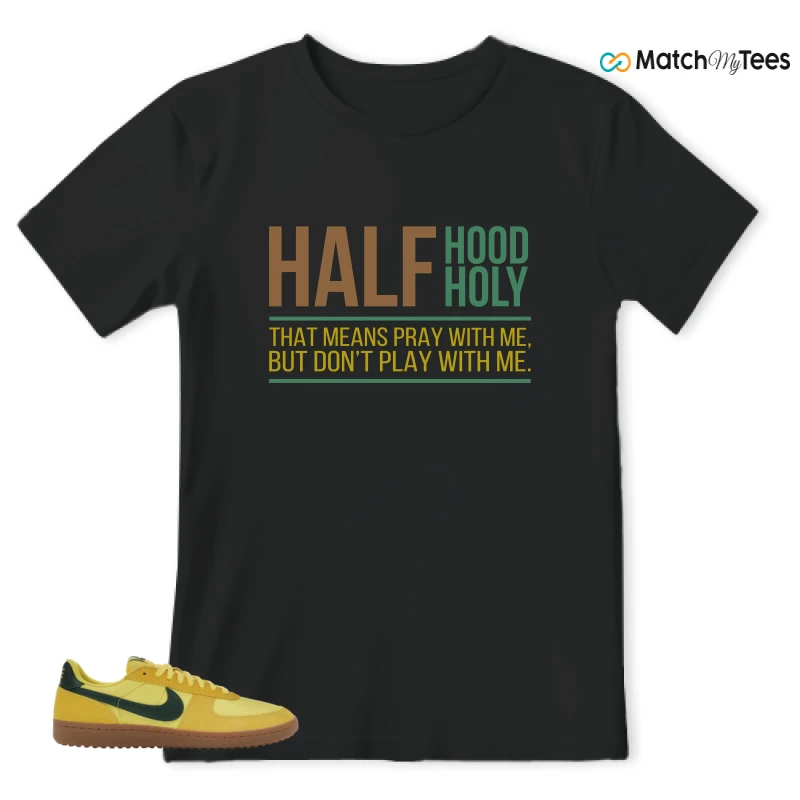 NIKE FIELD GENERAL 82 CHROME YELLOW FIR SNEAKER Matching Tees t-shirt