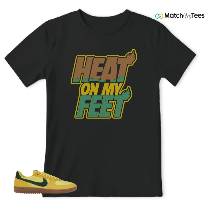 NIKE FIELD GENERAL 82 CHROME YELLOW FIR SNEAKER Matching Tees t-shirt