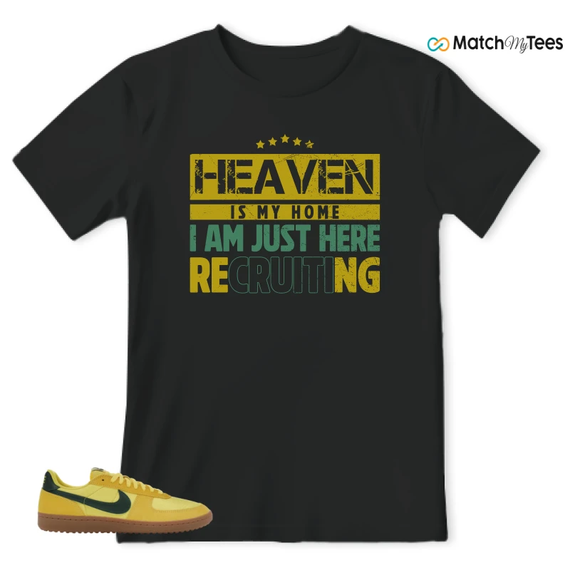 NIKE FIELD GENERAL 82 CHROME YELLOW FIR SNEAKER Matching Tees t-shirt