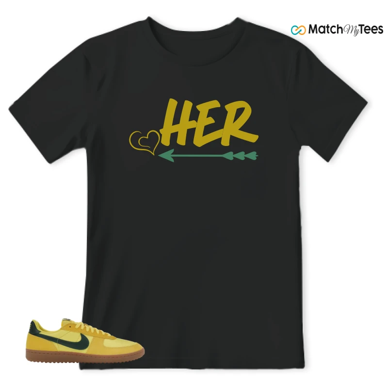 NIKE FIELD GENERAL 82 CHROME YELLOW FIR SNEAKER Matching Tees t-shirt