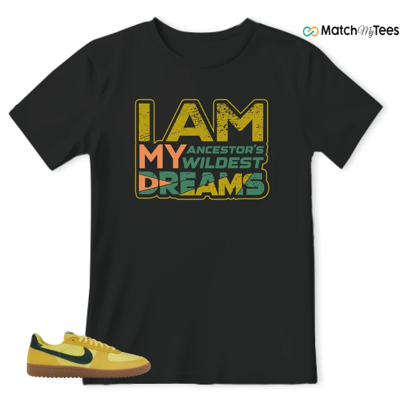 NIKE FIELD GENERAL 82 CHROME YELLOW FIR SNEAKER Matching Tees t-shirt
