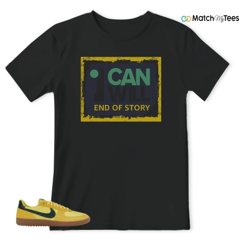 NIKE FIELD GENERAL 82 CHROME YELLOW FIR SNEAKER Matching Tees t-shirt