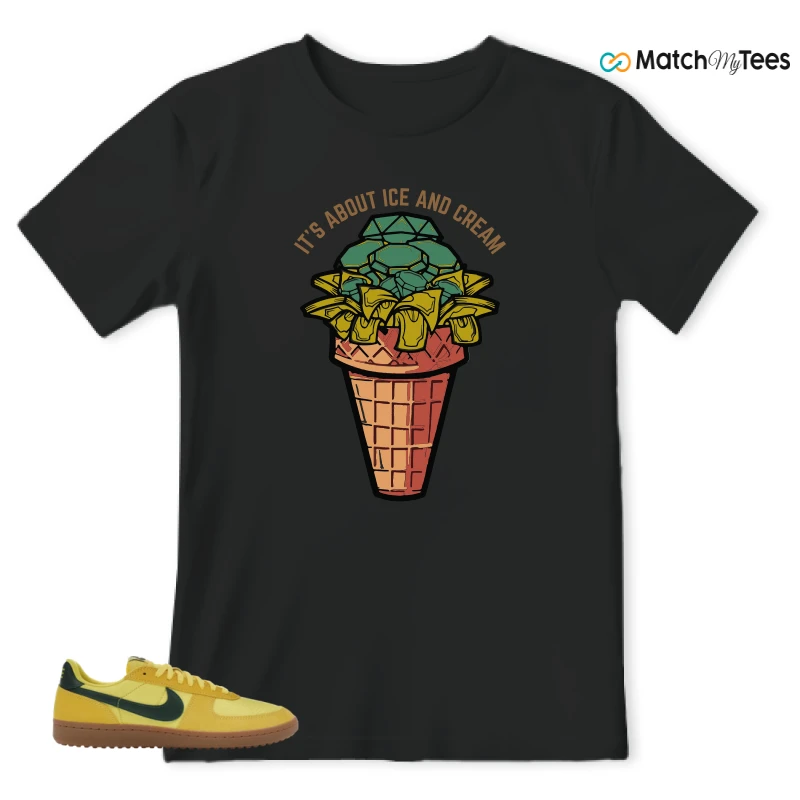 NIKE FIELD GENERAL 82 CHROME YELLOW FIR SNEAKER Matching Tees t-shirt
