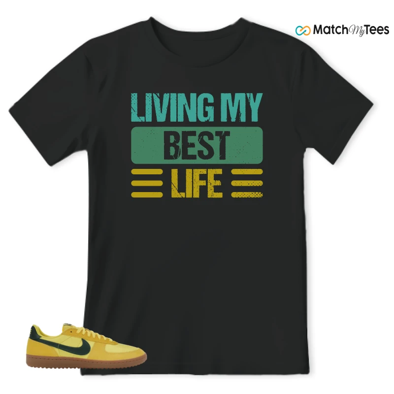 NIKE FIELD GENERAL 82 CHROME YELLOW FIR SNEAKER Matching Tees t-shirt