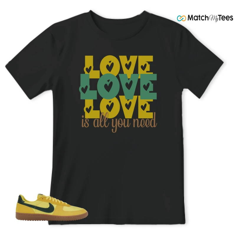 NIKE FIELD GENERAL 82 CHROME YELLOW FIR SNEAKER/CHROME YELLOW/FIRE-GUM MEDIUM BROWN matching T-shirt