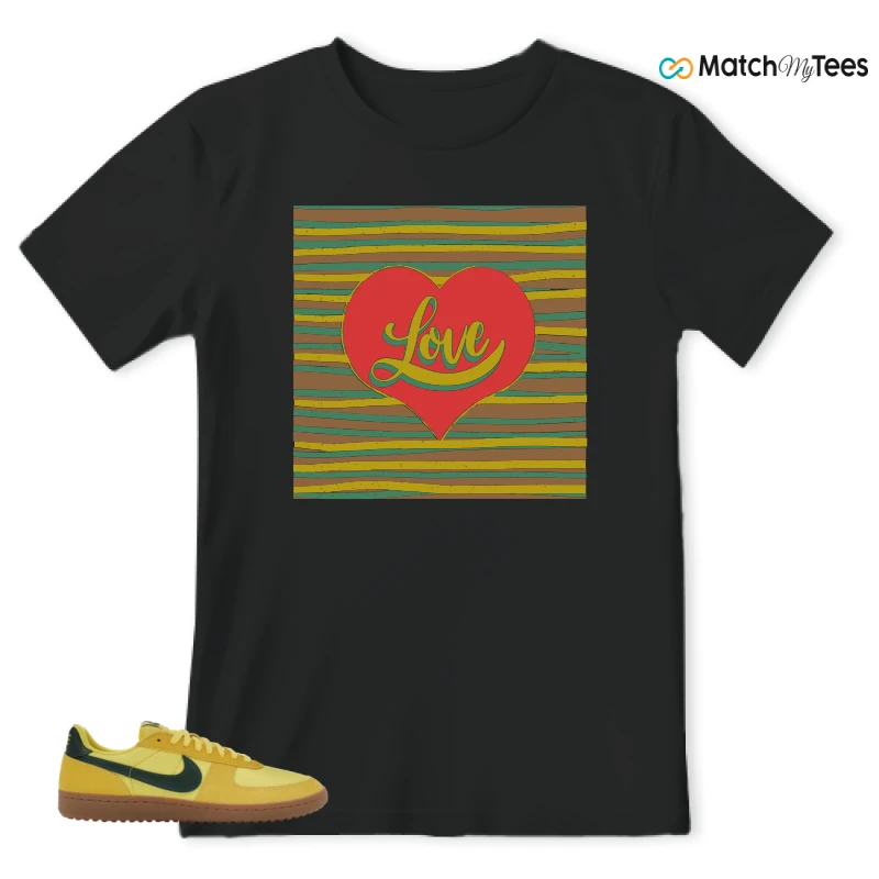 NIKE FIELD GENERAL 82 CHROME YELLOW FIR SNEAKER Matching Tees t-shirt