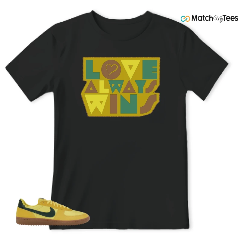 NIKE FIELD GENERAL 82 CHROME YELLOW FIR SNEAKER Matching Tees t-shirt