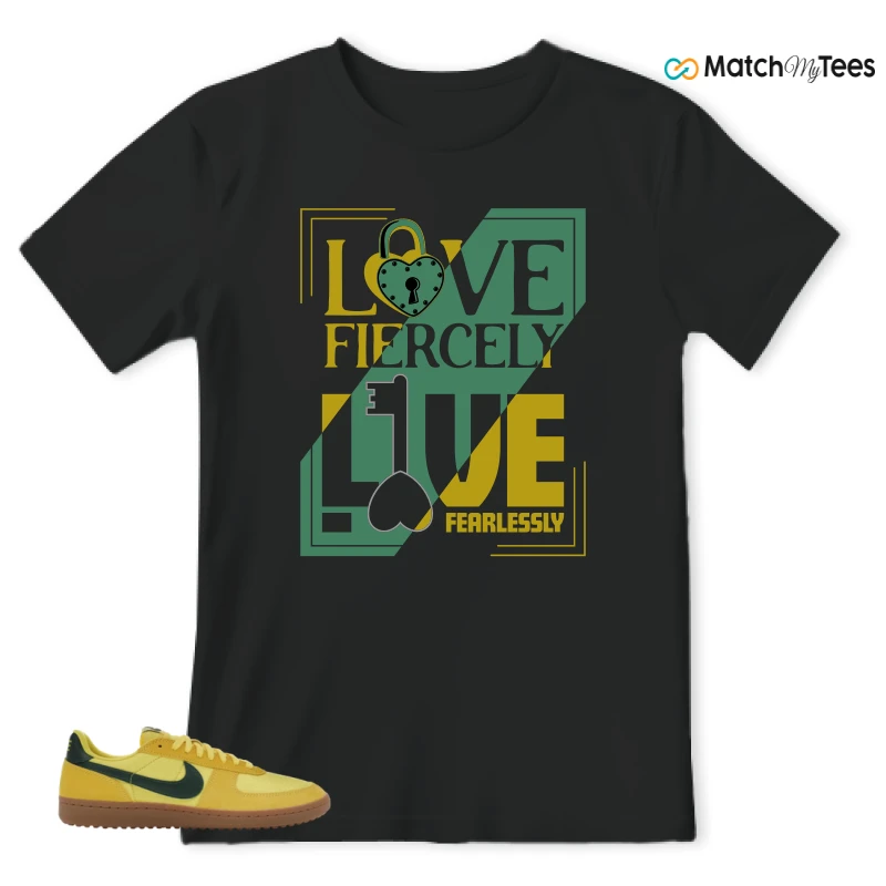 NIKE FIELD GENERAL 82 CHROME YELLOW FIR SNEAKER Matching Tees t-shirt