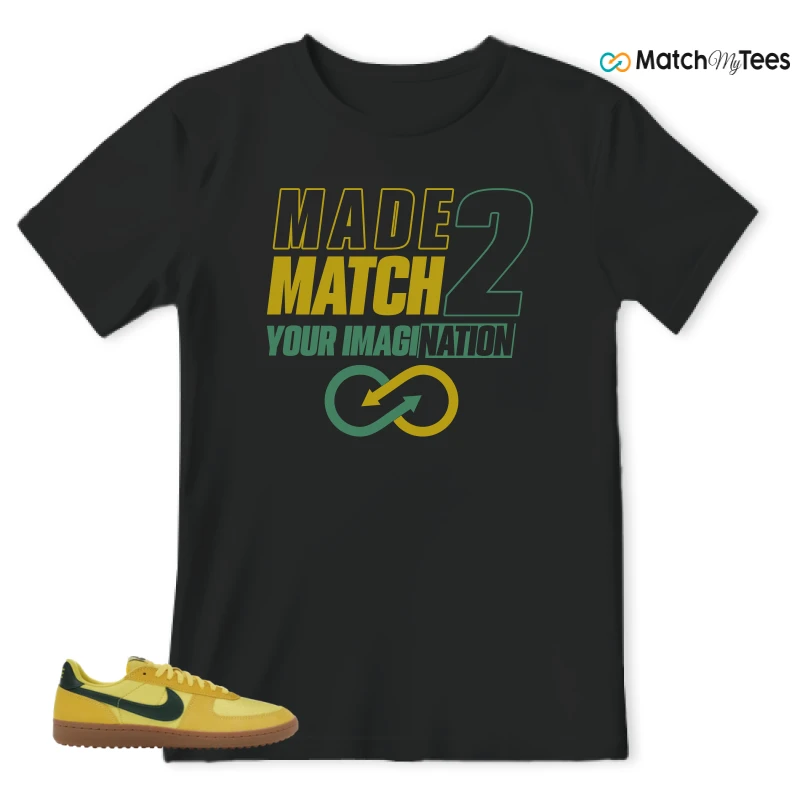 NIKE FIELD GENERAL 82 CHROME YELLOW FIR SNEAKER Matching Tees t-shirt