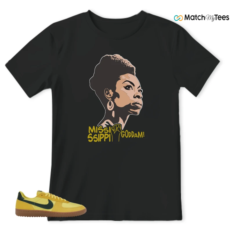 NIKE FIELD GENERAL 82 CHROME YELLOW FIR SNEAKER Matching Tees t-shirt