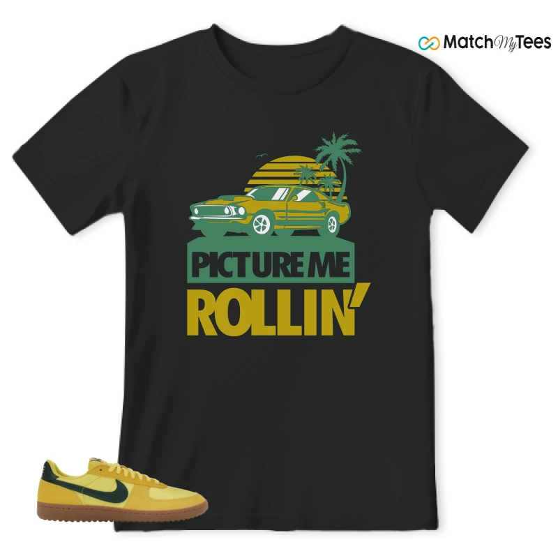 NIKE FIELD GENERAL 82 CHROME YELLOW FIR SNEAKER Matching Tees t-shirt