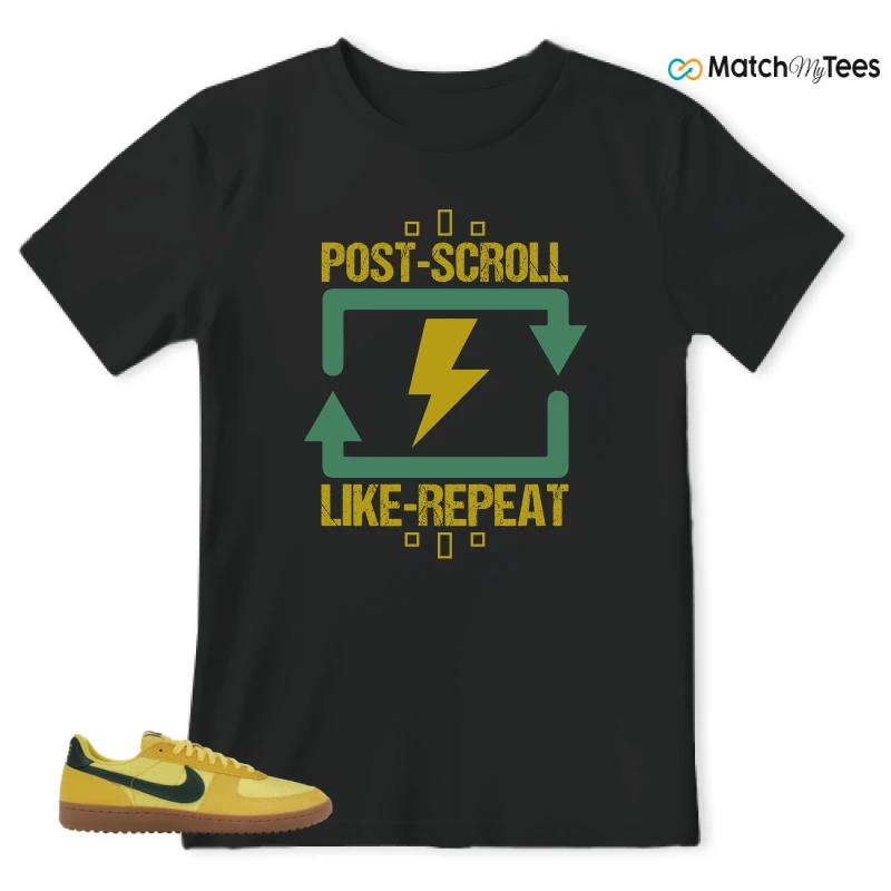 NIKE FIELD GENERAL 82 CHROME YELLOW FIR SNEAKER Matching Tees t-shirt