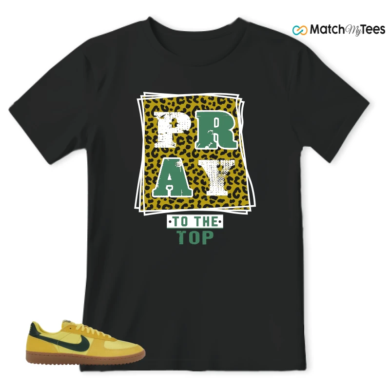 NIKE FIELD GENERAL 82 CHROME YELLOW FIR SNEAKER Matching Tees t-shirt
