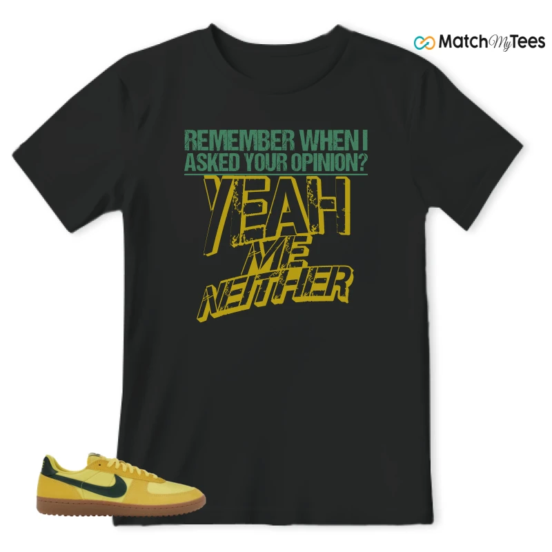 NIKE FIELD GENERAL 82 CHROME YELLOW FIR SNEAKER Matching Tees t-shirt