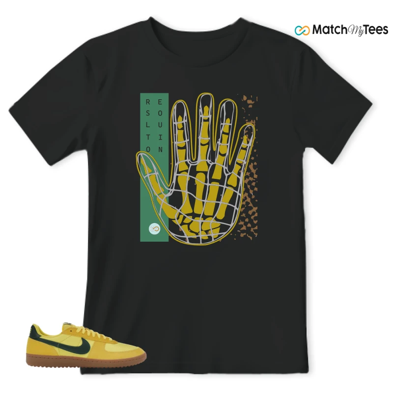 NIKE FIELD GENERAL 82 CHROME YELLOW FIR SNEAKER Matching Tees t-shirt