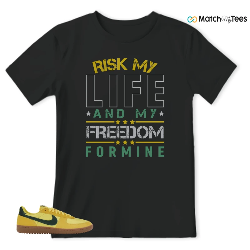 NIKE FIELD GENERAL 82 CHROME YELLOW FIR SNEAKER Matching Tees t-shirt