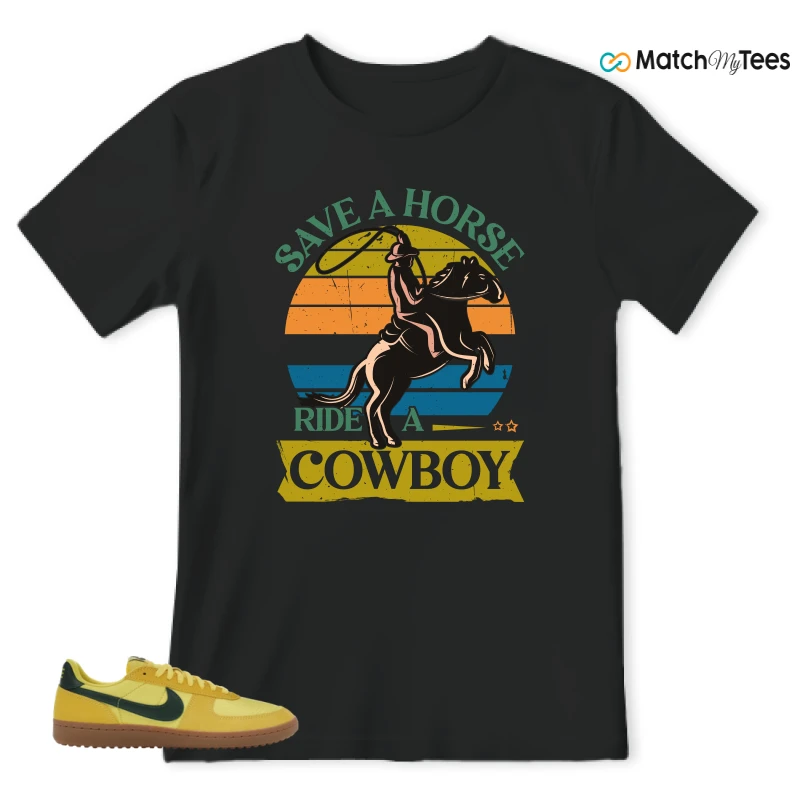 NIKE FIELD GENERAL 82 CHROME YELLOW FIR SNEAKER Matching Tees t-shirt