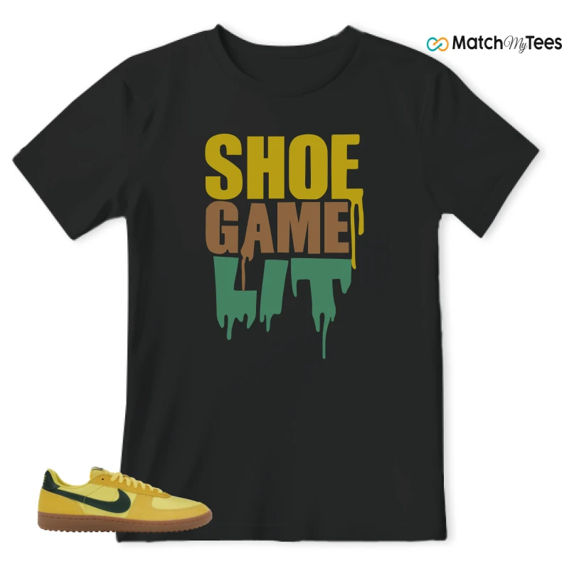 NIKE FIELD GENERAL 82 CHROME YELLOW FIR SNEAKER Matching Tees t-shirt