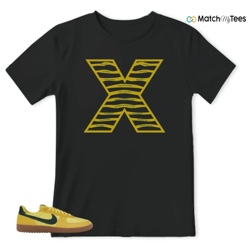 NIKE FIELD GENERAL 82 CHROME YELLOW FIR SNEAKER Matching Tees t-shirt