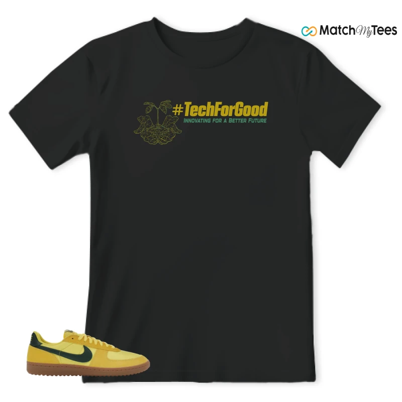 NIKE FIELD GENERAL 82 CHROME YELLOW FIR SNEAKER Matching Tees t-shirt