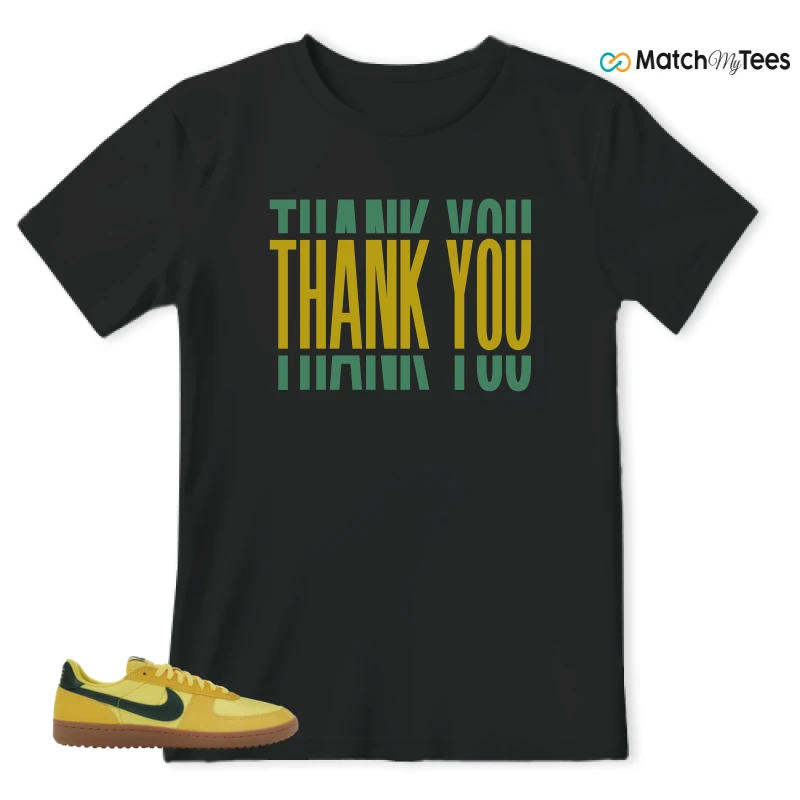 NIKE FIELD GENERAL 82 CHROME YELLOW FIR SNEAKER Matching Tees t-shirt