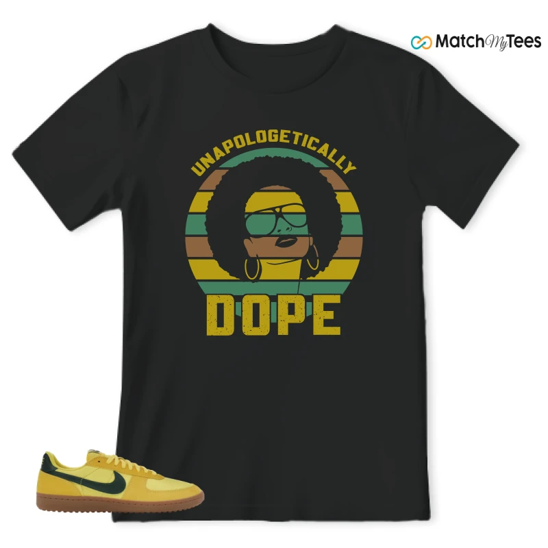 NIKE FIELD GENERAL 82 CHROME YELLOW FIR SNEAKER Matching Tees t-shirt